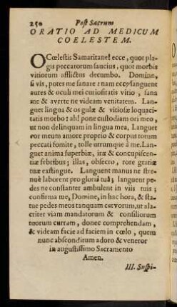 250-260, Oratio ad Medicum Coelestem; ...