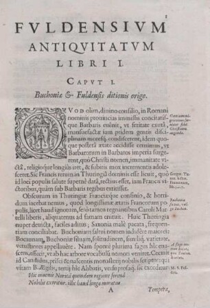 Caput I. Buchonia & Fuldensis ditionis origo.