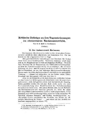 Kritische Beiträge zu den Tagesströmungen im elementaren Rechenunterricht : (Schluß)