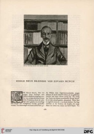 Einige neue Bildnisse von Edvard Munch