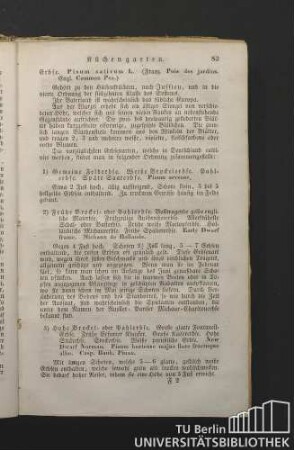 Erbse. Pisum sativum L. (Franz. Pois des jardins. Engl. Common Pea.)