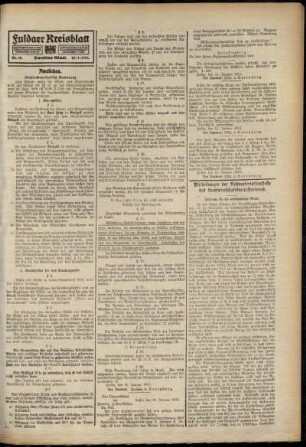 Zweite Ausgabe vom Mittwoch, den 20. Januar 1915.
