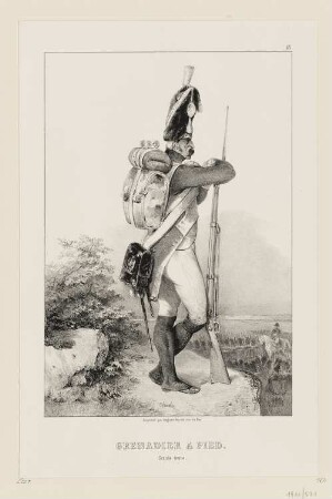 Grenadier a pied, grande tenue, Blatt 18 der Folge "Kaiser und die kaiserliche Garde"