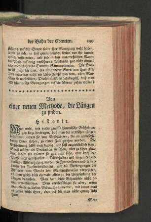 Von einer neuen Methode, die Längen zu finden.