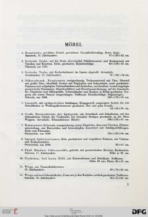 Möbel (Nr. 1-174)