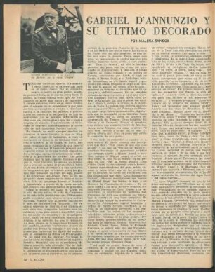 Gabriel D'Annunzio y su último decorado