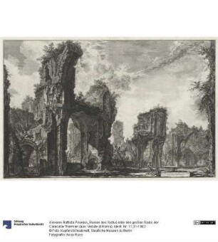Ruinen des Xystus oder des großen Saals der Caracalla-Thermen (aus: Vedute di Roma)