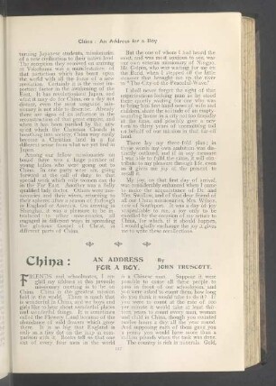 China : an address for a boy