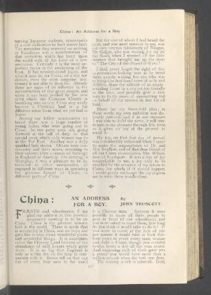 China : an address for a boy