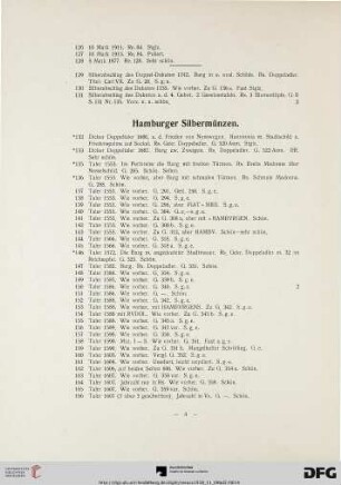 Hamburger Silbermünzen (Nr. 132-448)