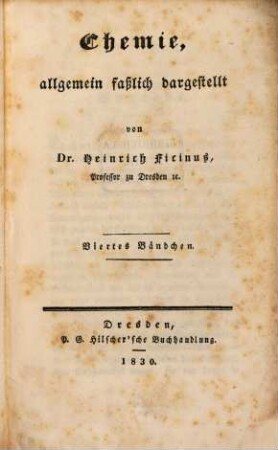 Chemie, allgemein faßlich dargestellt, 4