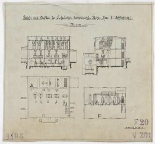 Technische Zeichnung : Projekt zum Aufbau der Fiskalischen Gremenzmühle, Pächter E. Schlichting