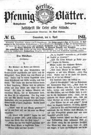 No. 15, Sonnabend, den 6. April