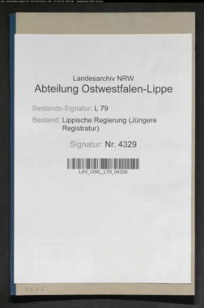 Unterhaltung des zum Stiftgehölz bei Bentorf führenden Weges durch Lüerdissen