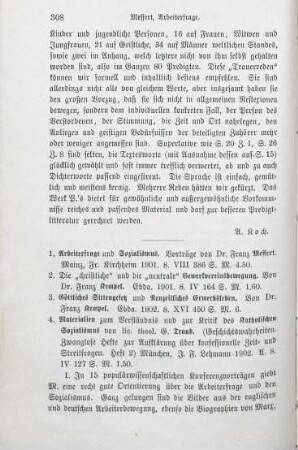 308-311 [Rezension] Meffert, Franz, Arbeiterfrage und Sozialismus