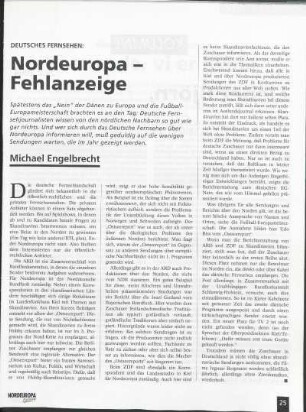 Deutsches Fernsehen: Nordeuropa - Fehlanzeige