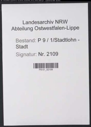 Sterberegister Standesamt Stadtlohn