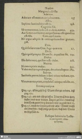 Marginalia Dicta