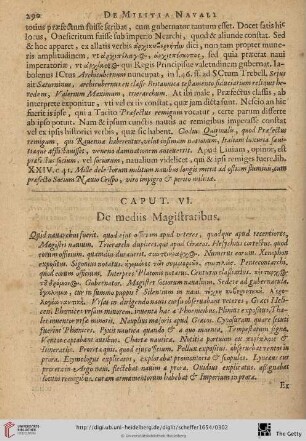 Caput VI: De mediis Magistratibus
