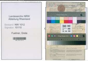 Entnazifizierung Grete Fuehrer , geb. 02.04.1915 ()