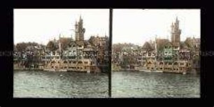 Blick von der Seine zum Ausstellungsgelände Alt Paris, Paris