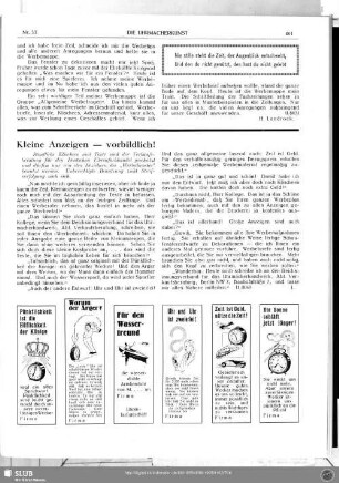 Kleine Anzeigen - vorbildlich!