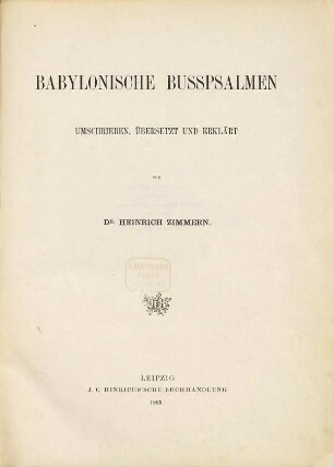 Babylonische Busspsalmen