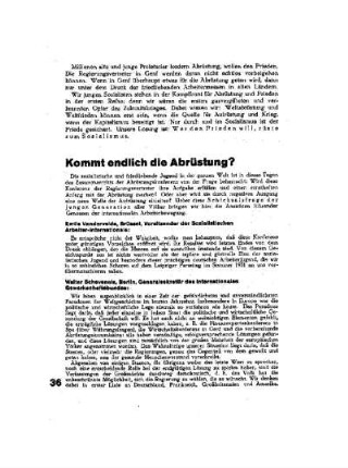 Kommt endlich die Abrüstung?