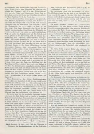 343-345 [Rezension] Kittel, Gerhard, Die Religionsgeschichte und das Urchristentum