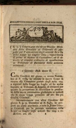 Bollettino delle leggi del Regno d'Italia. 2, 2. 1803