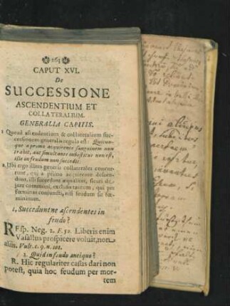 Caput XVI. De Successione Ascendentium Et Collateralium.