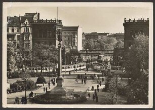 Ansichtskarte Belle-Alliance-Platz, Hallesches Tor und Hochbahnbrücke