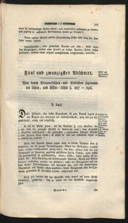 Fünf und zwanzigster Abschnitt, Von denen Brauneckischen- und Eybischen sogenannten Lehen, und Affter-Lehen