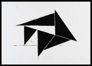 Linoldruck der Künstlerin Christa Eichler, o.T. Ed. 3/4, 1991