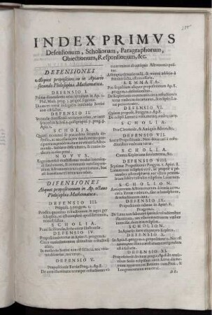 Index Primus.