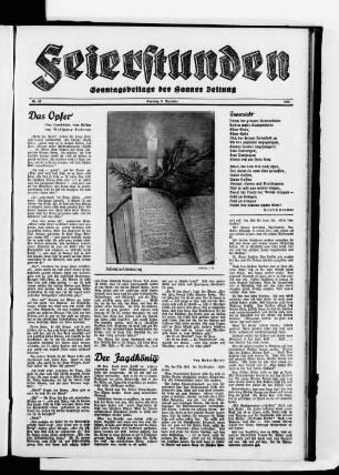 Feierstunden. 1934-1938