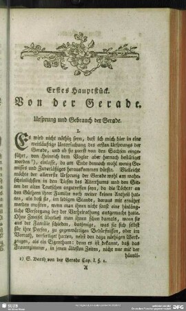 Erstes Hauptstück. Von der Gerade