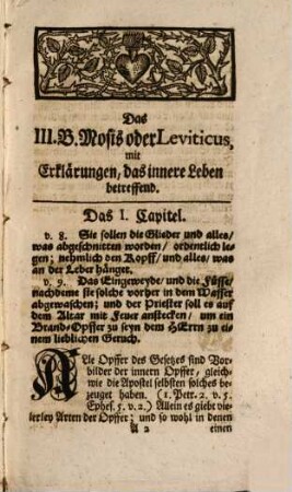 Das Alte Testament mit Erklärungen, das Innere Leben betreffend, 2. Die Bücher Leviticus, Numeri, und Deuteronomium, Oder das III. IV. und V. Buch Mosis mit Erklärungen, das Innere Leben betreffend