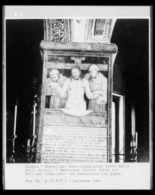 Beweinung Christi durch die Heiligen Franziskus und Bernhardin von Siena