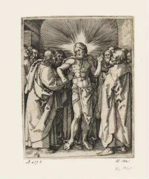 Ungläubiger Thomas, Blatt 34 der Folge "Passion Christi"