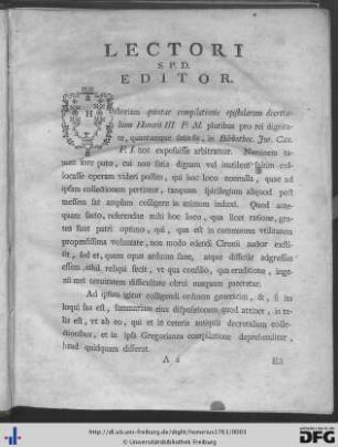 Lectori S.P.D Editor.