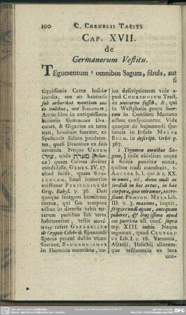 Cap. XVII. de Germanorum Vestitu