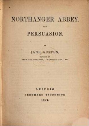 Works : Willkürlicher Gesammttitel für die in der Tauchnitz Collection of British Authors erschienenen Romane d. Verf., 4