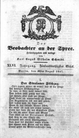 35. Stueck, 30. August 1847