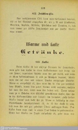 Warme und kalte Getränke