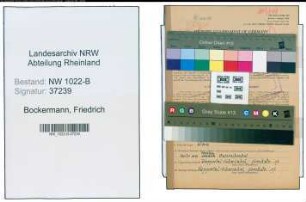 Entnazifizierung Friedrich Bockermann , geb. 18.03.1910 (Polizist)