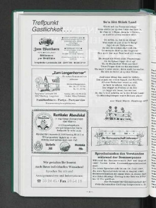 Treffpunkt Gastlichkeit ... Die Genossenschaft informiert