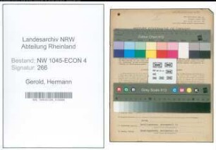 Entnazifizierung Hermann Gerold , geb. 02.11.1901 (Vertreter)