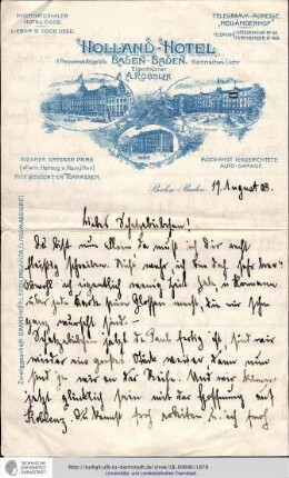 Brief vom 19.08.1908