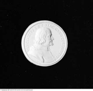 Medaille auf Vincenzo Costaguti, Kardinal (* 1612, Kardinal 1643, + 1660), Avers: Brustbild nach rechts in Cappa Magna; Perlrand